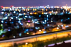 Cityscape bokeh blurred for night life and night club.  Energetic people lifestyle concept.