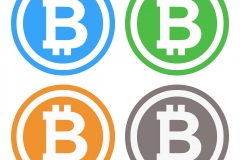 Bitcoin symbol illustration.  Logo the crtyptocurrency Bitcoin is currently using.  Wide range of uses for this illustration.