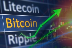 Rising price for Bitcoin currency.