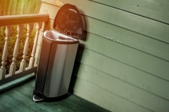 Household trash concept to throw away and be wasteful of garbage going into the landfill.