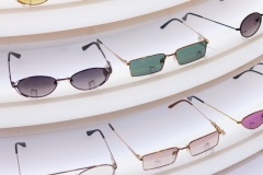 Sunglasses on display for beauty and apparel.
